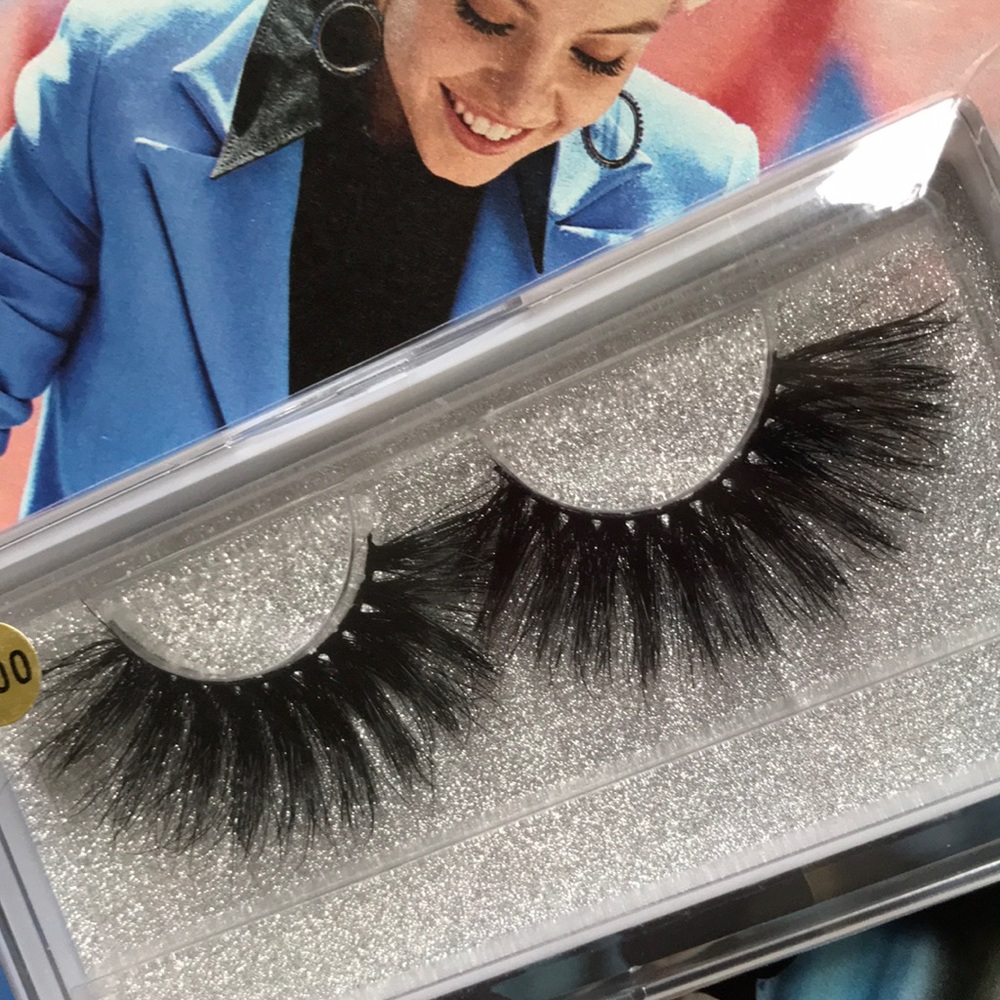 25 mm/ 3D mink eyelashes #1 extra long extra thick